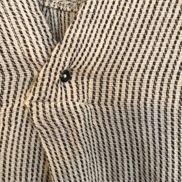 Free People Black and White Striped Blouse - Picture 3 of 4